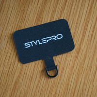 Libere strap-card for Libere phone strap, black with black