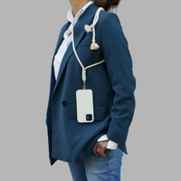 Libere Cross Body Phone Strap with iPhone case, Casablanca White.