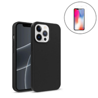 StylePro combo for iPhone 12 eco case + tempered glass screen protector, black