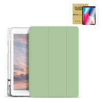 StylePro combo, iPad 10th and 11th generation folio case with screen-protector, mint green.