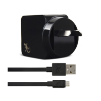 Gecko USB wall charger with micro-USB cable