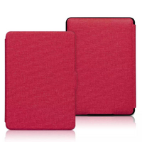 Kindle case, fabric cover for Kindle  11th generation basic 2022, 6", red