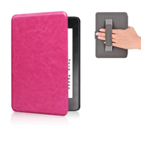 Kindle case with hand-strap for Kindle 11th generation, 6" Kindle Basic 2022, rose red.