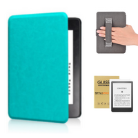 StylePro Kindle Package, Paperwhite 7" & Colorsoft 7" case with hand-strap plus screen protector, ice blue