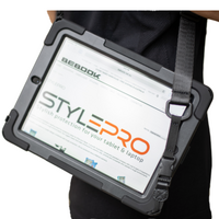 StylePro, iPad 10th generation shockproof case with hand & shoulder strap, black