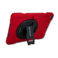 StylePro, shockproof case with rotating stand for iPad 7th, 8th & 9th gen, 10.2” red