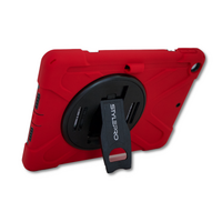 StylePro, shockproof case with rotating stand for iPad 7th, 8th & 9th gen, 10.2” red