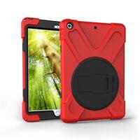 StylePro, shockproof case with rotating stand for iPad 7th & 8th gen, 10.2” red