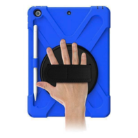 StylePro, shockproof case with hand strap & rotating stand for iPad 7th, 8th & 9th gen, 10.2” blue