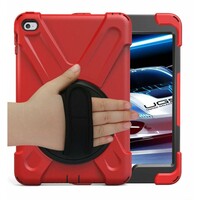 StylePro, shockproof case with hand strap & rotating stand for iPad Air 4 10.9” red
