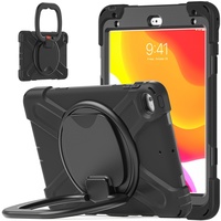 StylePro, tough shockproof kids case with rotating stand for iPad 10.2", 7th & 8th gen, black