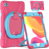 StylePro, iPad 10.2 shockproof kids case with rotating stand for iPad 7th, 8th and 9th gen, pink
