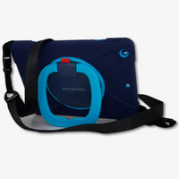 StylePro, iPad 10.2 shockproof kids case with rotating stand & shoulder strap for iPad 10.2" 7th, 8th & 9th gen, blue