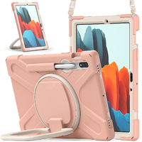 StylePro, tough shockproof kids case with shoulder strap & rotating stand for iPad mini 6, 8.3", rose