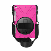 StylePro, shockproof case with hand strap, shoulder strap & rotating stand for iPad Pro 11”, pink